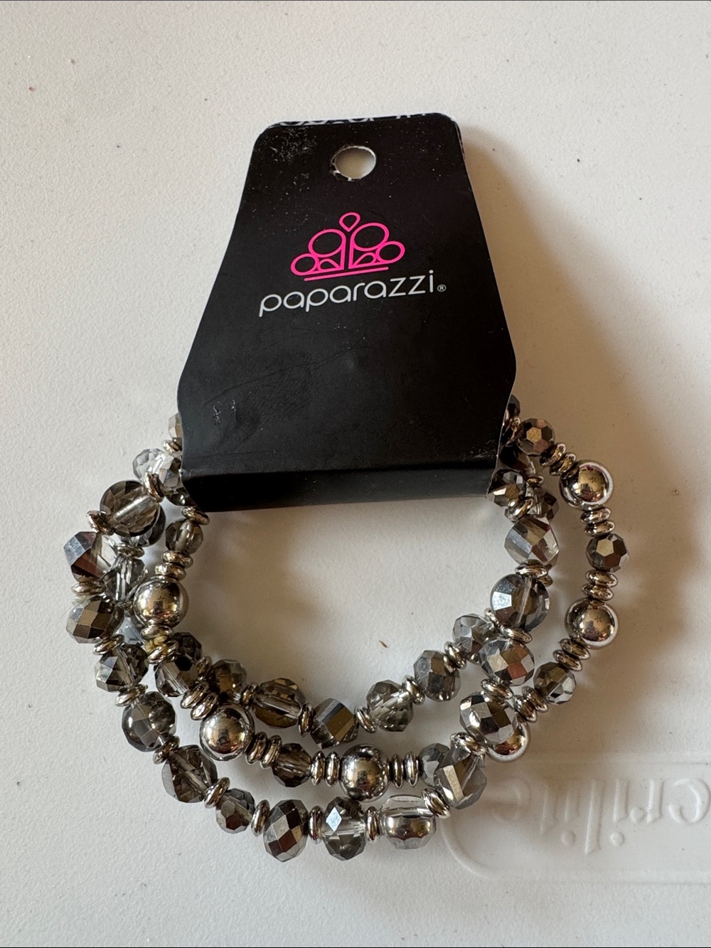 Paparazzi Shimmering Silver Stretch Bracelet Set